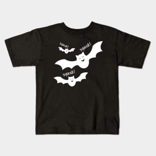 Squeaky Halloween Bat Design Shirt and Onesie Kids T-Shirt